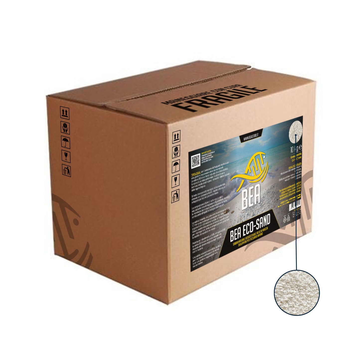 BEA Eco-Sand - Sabbia naturale ecostenibile 0,4 e 1,7 mm (10 kg)